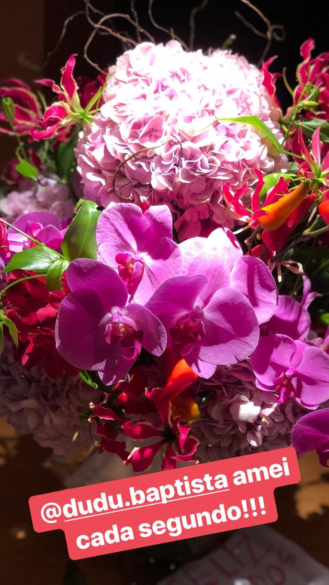 Juliana Paes ganha flores de Dia dos Namorados (Foto: Reprodução/Instagram)