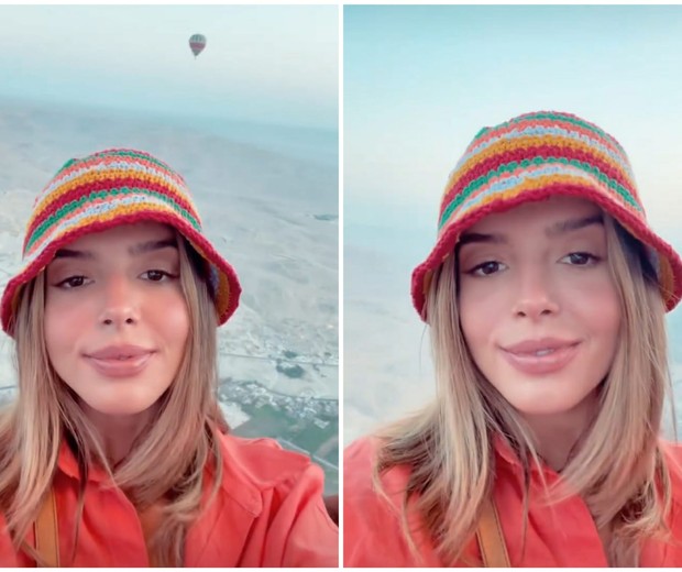 Giovanna Lancellotti faz passeio de balão no Egito (Foto: Reprodução/Instagram)