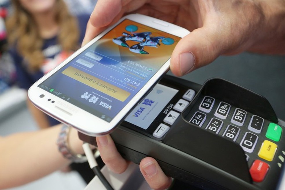 Pagamento realizado por meio de dispositivo Android — Foto:  Divulgação/Google