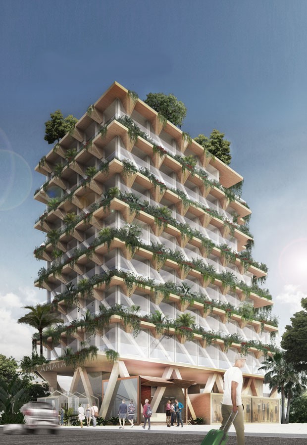 São Paulo ganhará edifício totalmente construído em madeira certificada (Foto: Divulgação)
