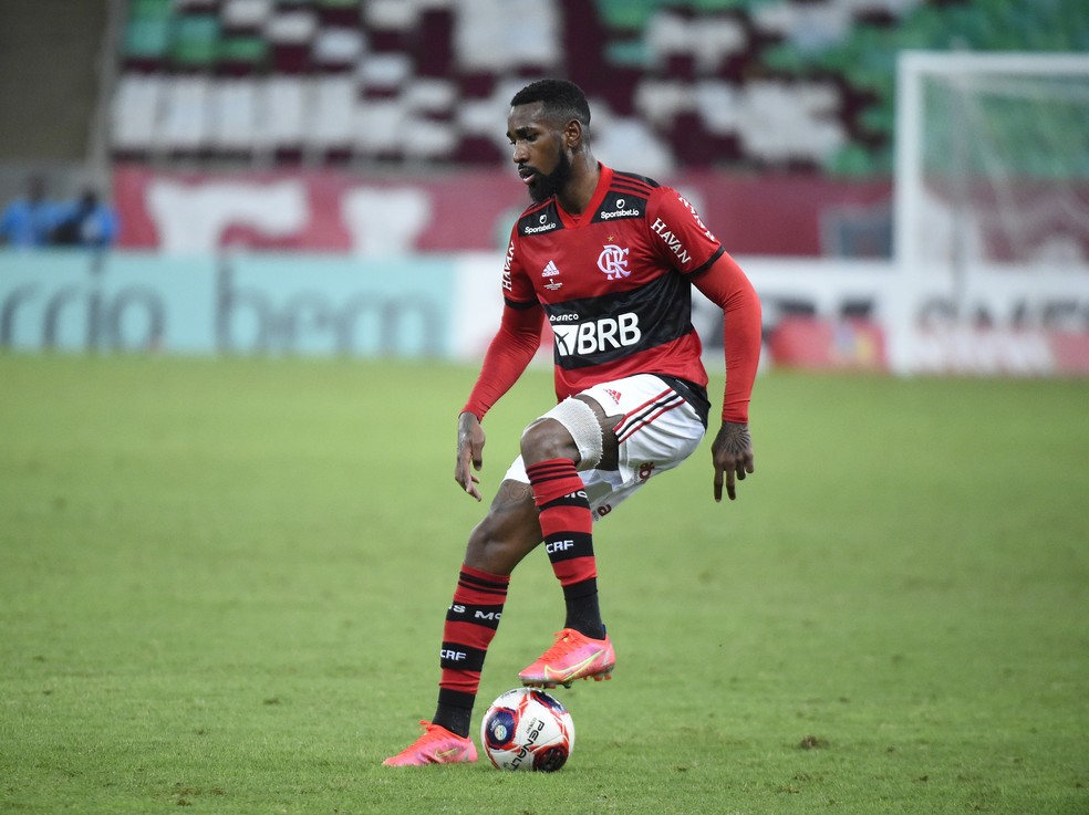 Gerson em Flamengo x Fluminense, final do Carioca 2021 — Foto: André Durão