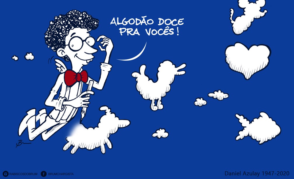 Brum faz cartum em homenagem a Daniel Azulay — Foto: Divulgação/Brum