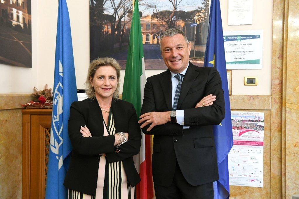 Maria Rosaria Capobianchi e o CEO da Bulgari, Jean-Marc Babin (Foto: Divulgação)