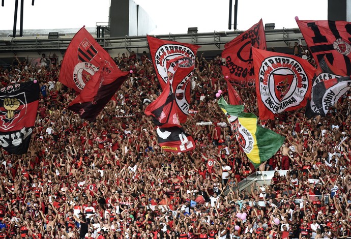 Torcedores fazem a festa no Maracanã: Fla perto do G-4 novamente (Foto: Andre Durao / GloboEsporte.com)