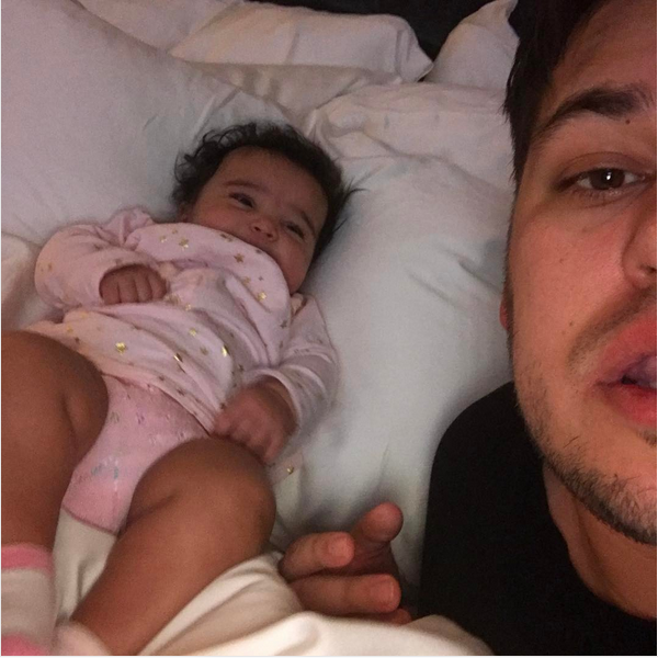 Rob Kardashian com a filha, Dream Kardashian (Foto: Instagram)