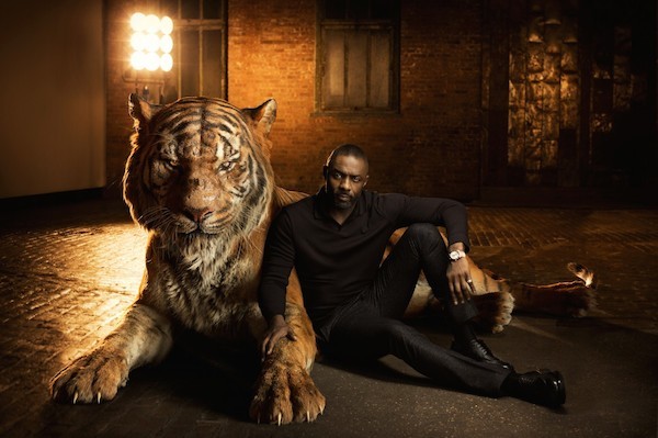 O ator Idris Elba e o tigre Shere Khan (Foto: Divulgação)