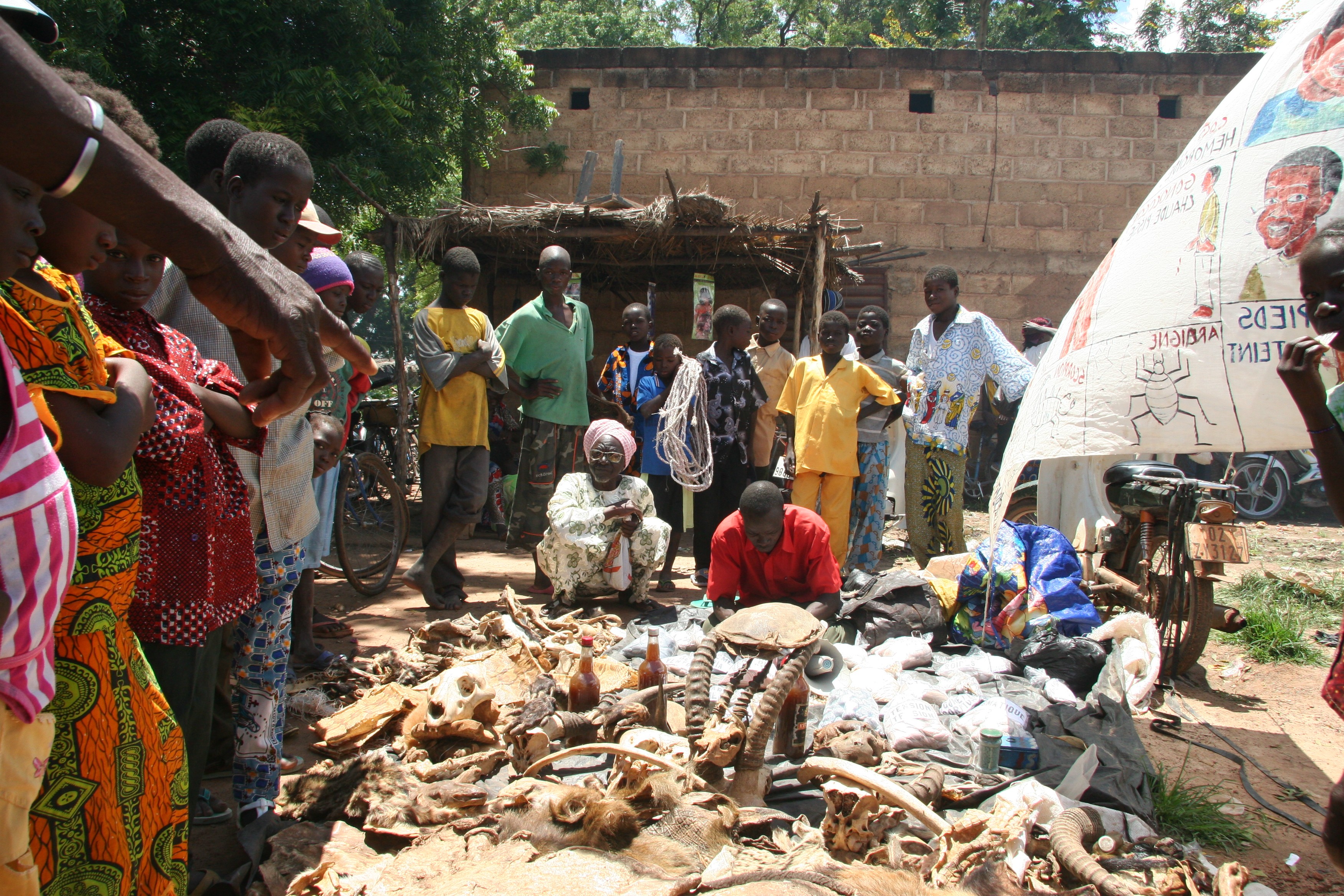 Medicina tradicional em Uagadugu, Burkina Faso (Foto: Wikimedia Commons)