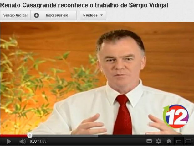 Vídeo com falas do governador foi utilizado por campanha de Sérgio Vidigal (Foto: Reprodução / Internet)