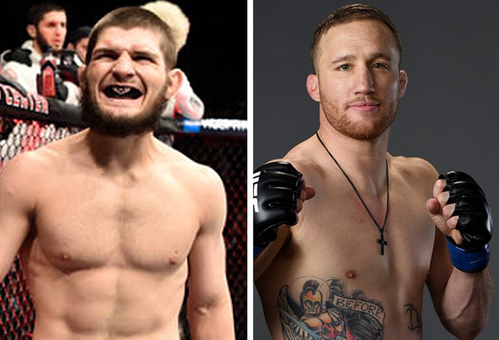 Khabib Nurmagomedov x Justin Gaethje — Foto: Info Esporte