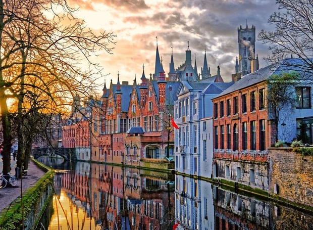 A arquitetura medieval dÃ¡ o charme Ã  cidade de Bruges (Foto: Getty Images/ ReproduÃ§Ã£o)