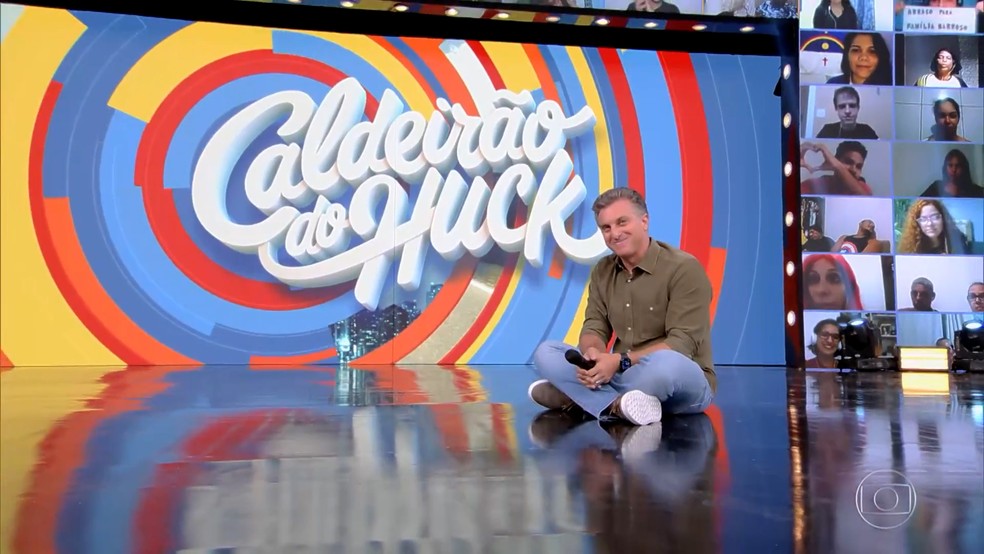 Luciano Huck se despede do 'Caldeirão' — Foto: TV Globo