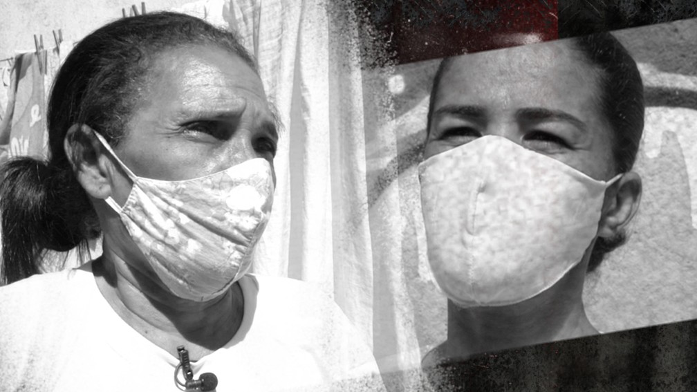 Angelita Solé e Luciene da Silva, mães de presos, se preocupam com os filhos em época de pandemia e querem que a sociedade dê uma nova chance a eles — Foto: Henrique Pinheiro/G1 / Montagem: Nikolas Espíndola/G1