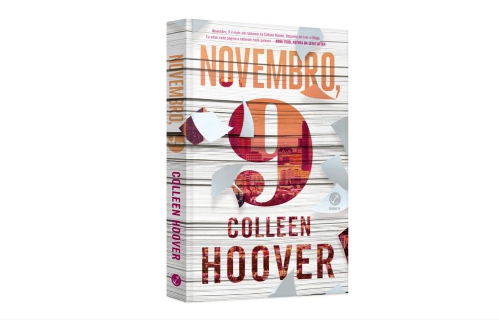 De autoria da escritora best-seller do The New York Times, Colleen Hoover, “Novembro 9” retrata uma história de amor que se mistura aos corações partidos (Foto: Reprodução/Amazon)