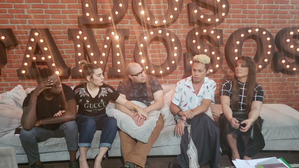 Os cinco finalistas do 'Show dos Famosos' reunidos (Foto: Gabriela Bispo/Gshow)