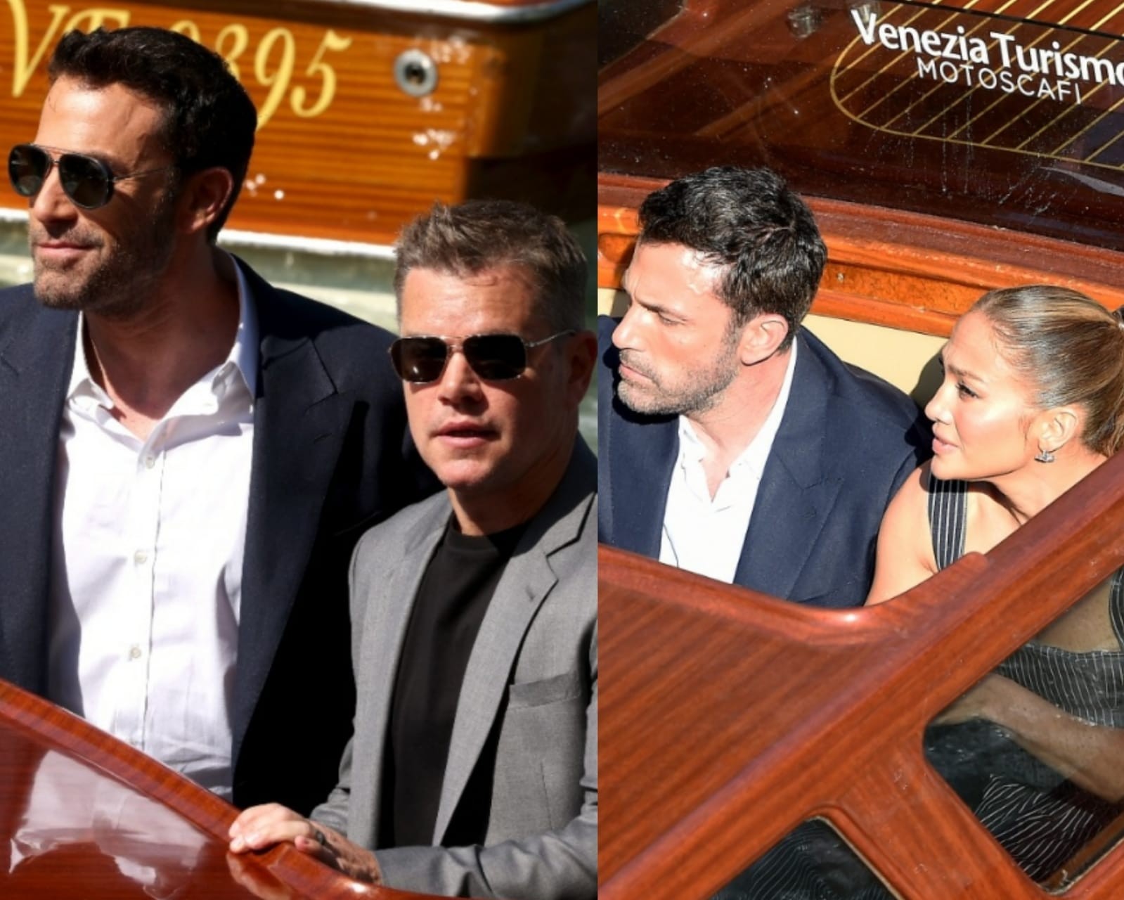 Acompanhado de Jennifer Lopez, Ben Affleck reencontra Matt Damon em Veneza (Foto: Getty Images)
