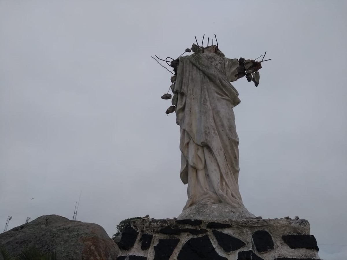 Homem E Detido Suspeito De Destruir Escultura De Jesus Na Bahia E Diz Nao Se Deve Adorar Imagens Bahia G1