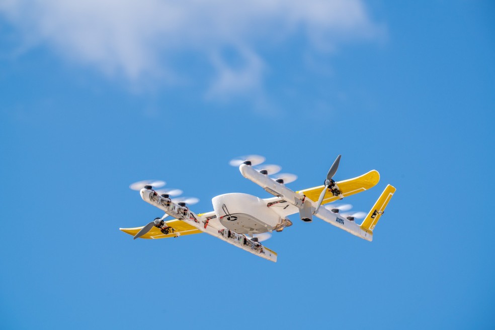 Drone da Wing, empresa da Alphabet — Foto: Wing