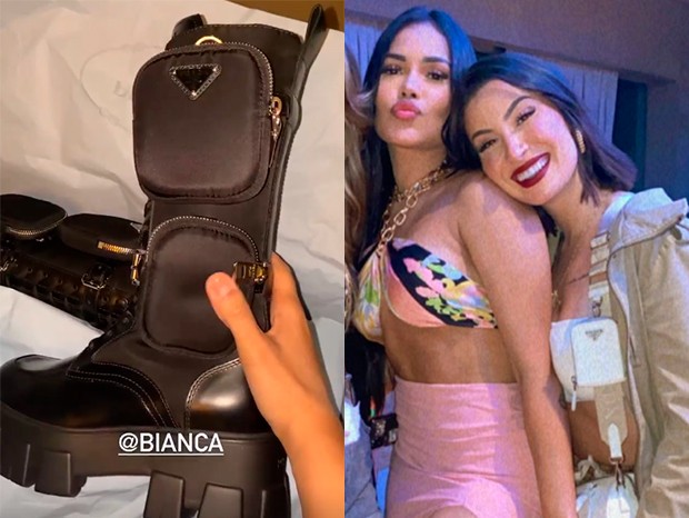 Bianca Andrade presenteia Flayslane com botas Prada avaliada em quase R$ 10 mil (Foto: Reprodução/Instagram)