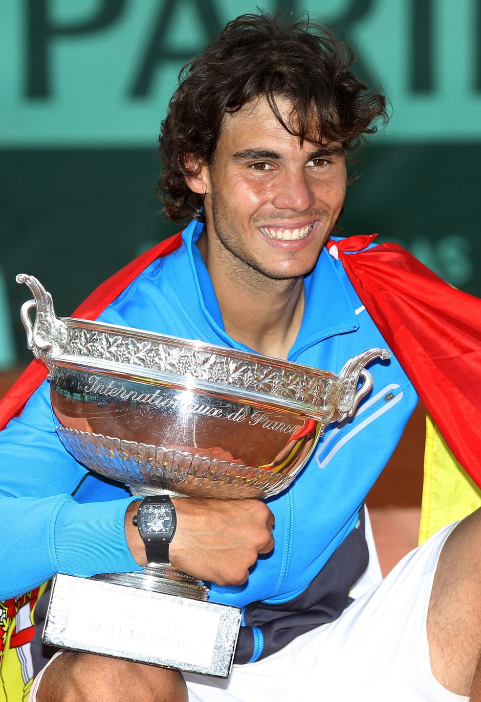 2011 -  Espanhol ganha Roland Garros pela sexta vez. Novamente sobre Federer, que amarga seu 4º vice para Nadal  — Foto: Getty Images 