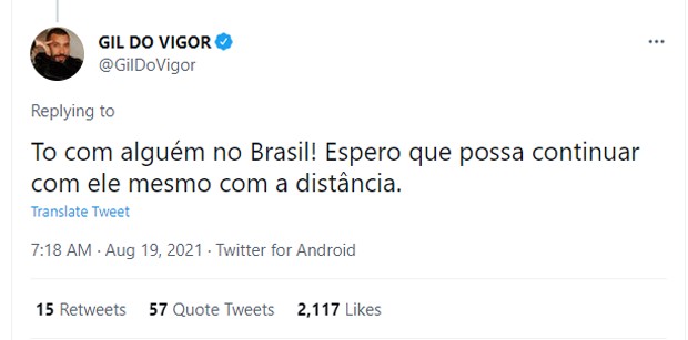 Publicações de Gil do Vigor (Foto: Reprodução/Twitter)