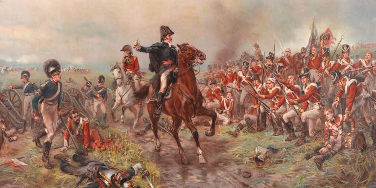 Tropas britânicas durante a Guerra de Waterloo (Foto: Reprodução)