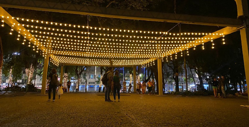 Parque Halfeld recebe iluminação e decoração especial para celebrar o Natal em Juiz de Fora