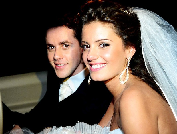 Thiago Pereira casamento com Gabriela  (Foto: Marcos Ribolli / Globoesporte.com)
