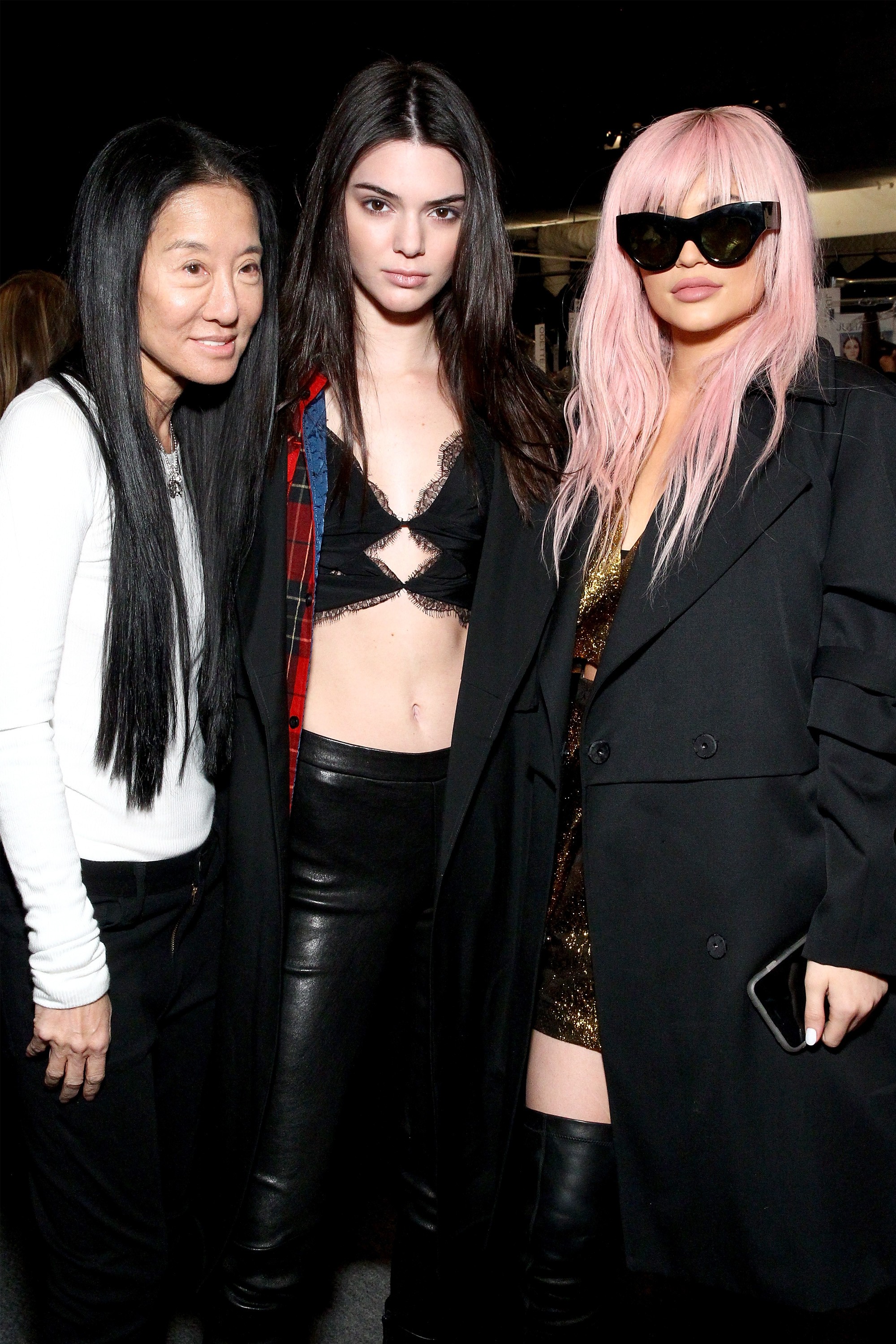 Vera Wang, Kendall Jenner e Kylie Jenner (Foto: Getty Images)