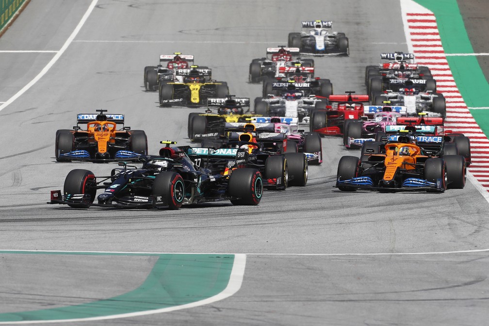 Largada do GP da Áustria, em Spielberg — Foto: Getty Images