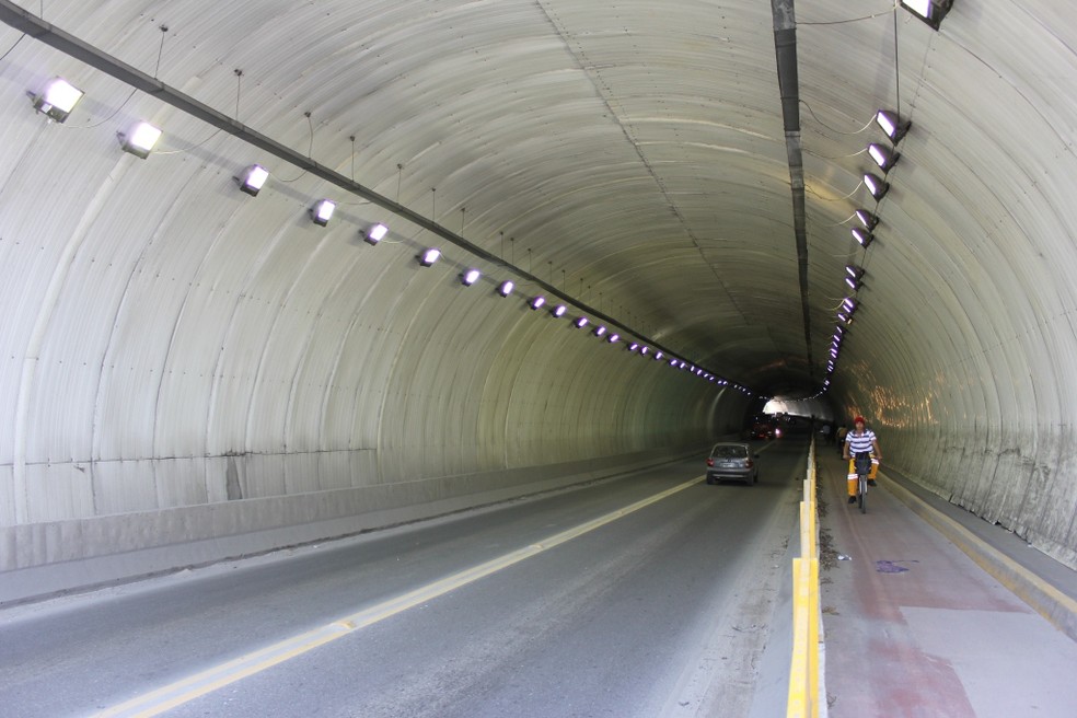 Túnel da Vila Zilda, em Guarujá, SP — Foto: Roberto Sander / Prefeitura de Guarujá