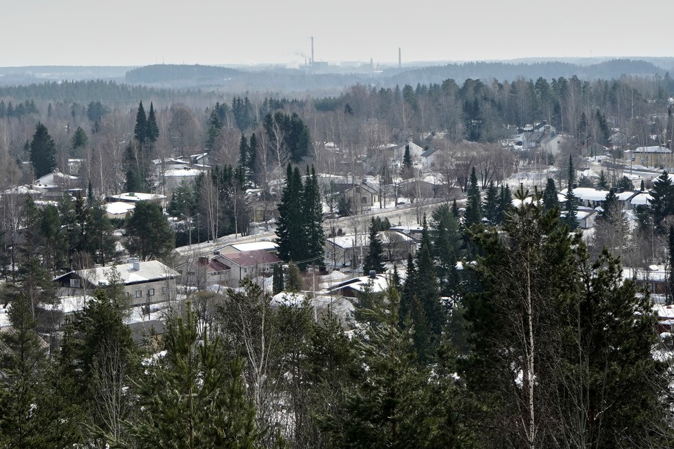 Cidade de Imatra, fronteira entre Rússia e Finlândia — Foto: Essi Lehto/REUTERS