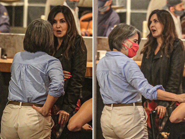 Gloria Pires e Fátima Bernardes se encontram em shopping (Foto: Edson Aipim/AgNews)