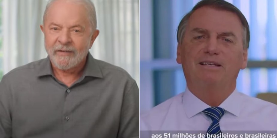 Lula e Bolsonaro no primeiro programa de TV