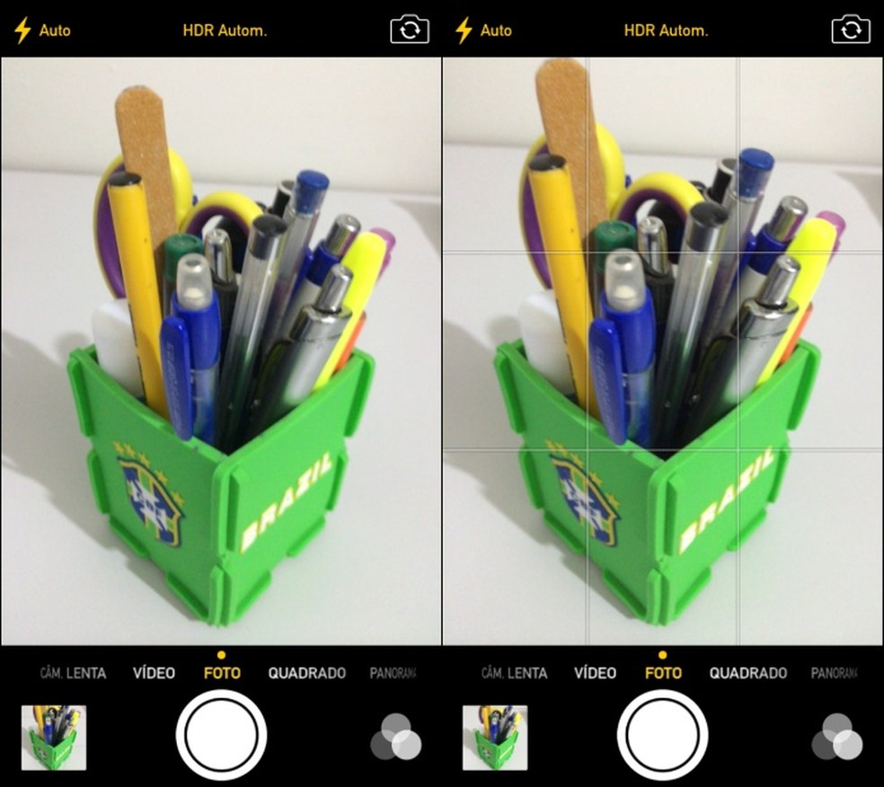 Linhas de grade são úteis para tirar fotos no iPhone e Android — Foto: Reprodução/Helito Bijora