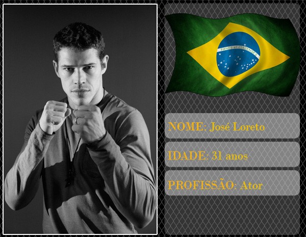 José Loreto encarna um lutador de UFC no site do Altas Horas (Foto: Marcos Mazini/Gshow)