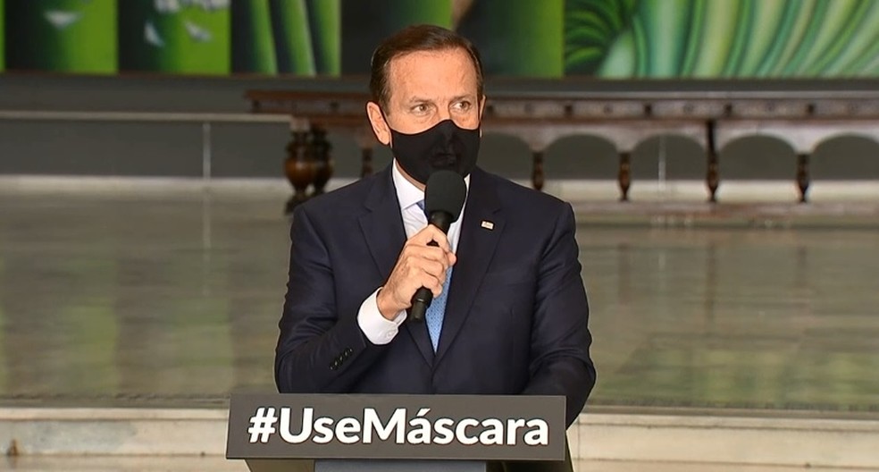 Doria em coletiva &mdash; Foto: Reprodu&ccedil;&atilde;o