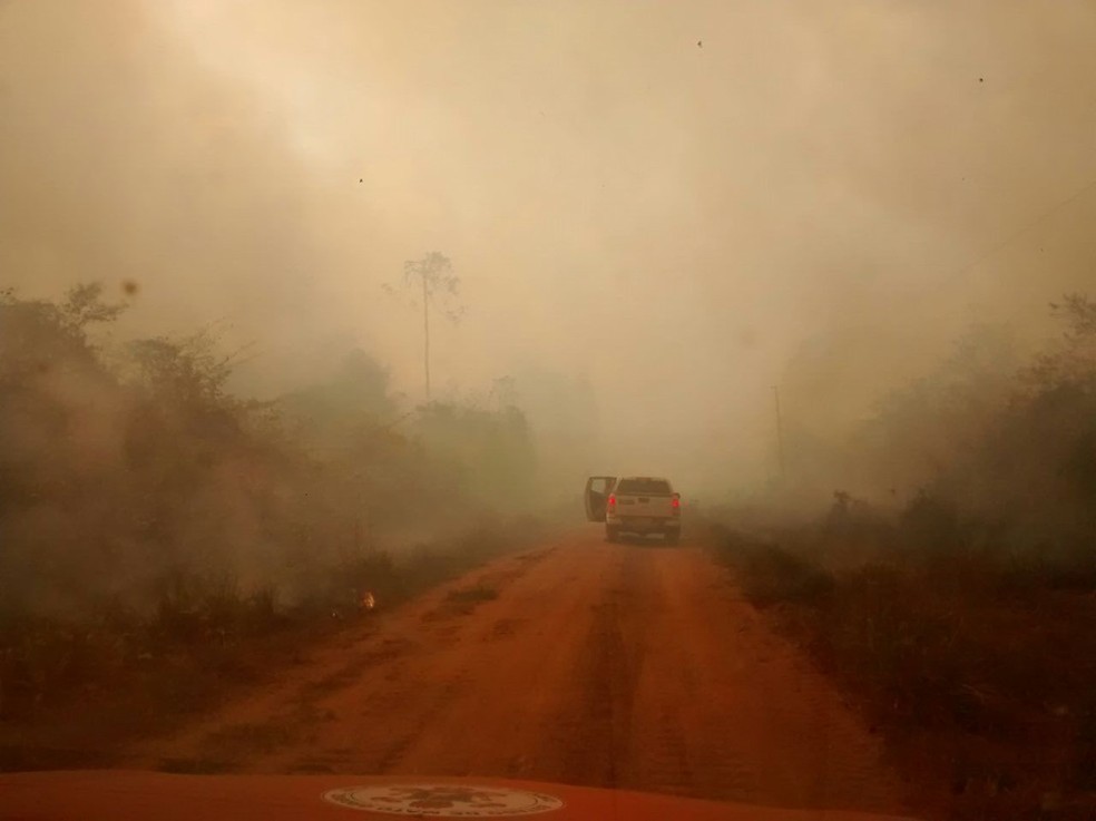 Incêndio no Parque Estadual Serra Ricardo Franco (MT) foi extinto (Foto: Corpo de Bombeiros de MT)