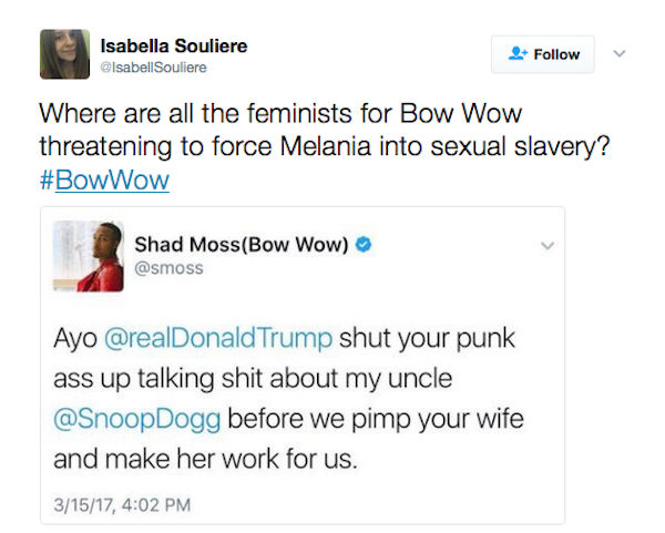 Uma das críticas feitas a Bow Wow em meio à confusão envolvendo Donald Trump e Snoop Dogg (Foto: Twitter)