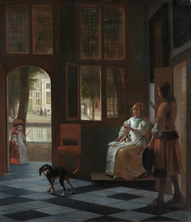'Man Hands a Letter to a Woman in a Hall', de Pieter de Hooch (Foto: Reprodução/Wikimedia Commons)