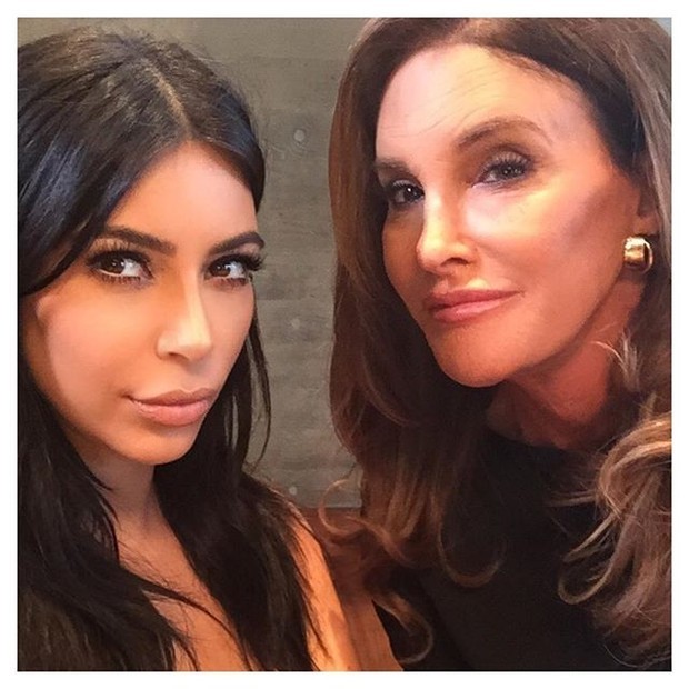 Kim Kardashian e Caitlyn Jenner (Foto: Reprodução/Instagram)