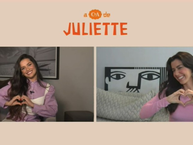 Juliette conversa com Camila Coutinho em live (Foto: Reprodução)