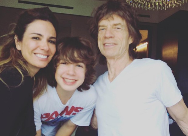 Luciana Gimenez com Lucas e Mick Jagger (Foto: Reprodução Instagram)