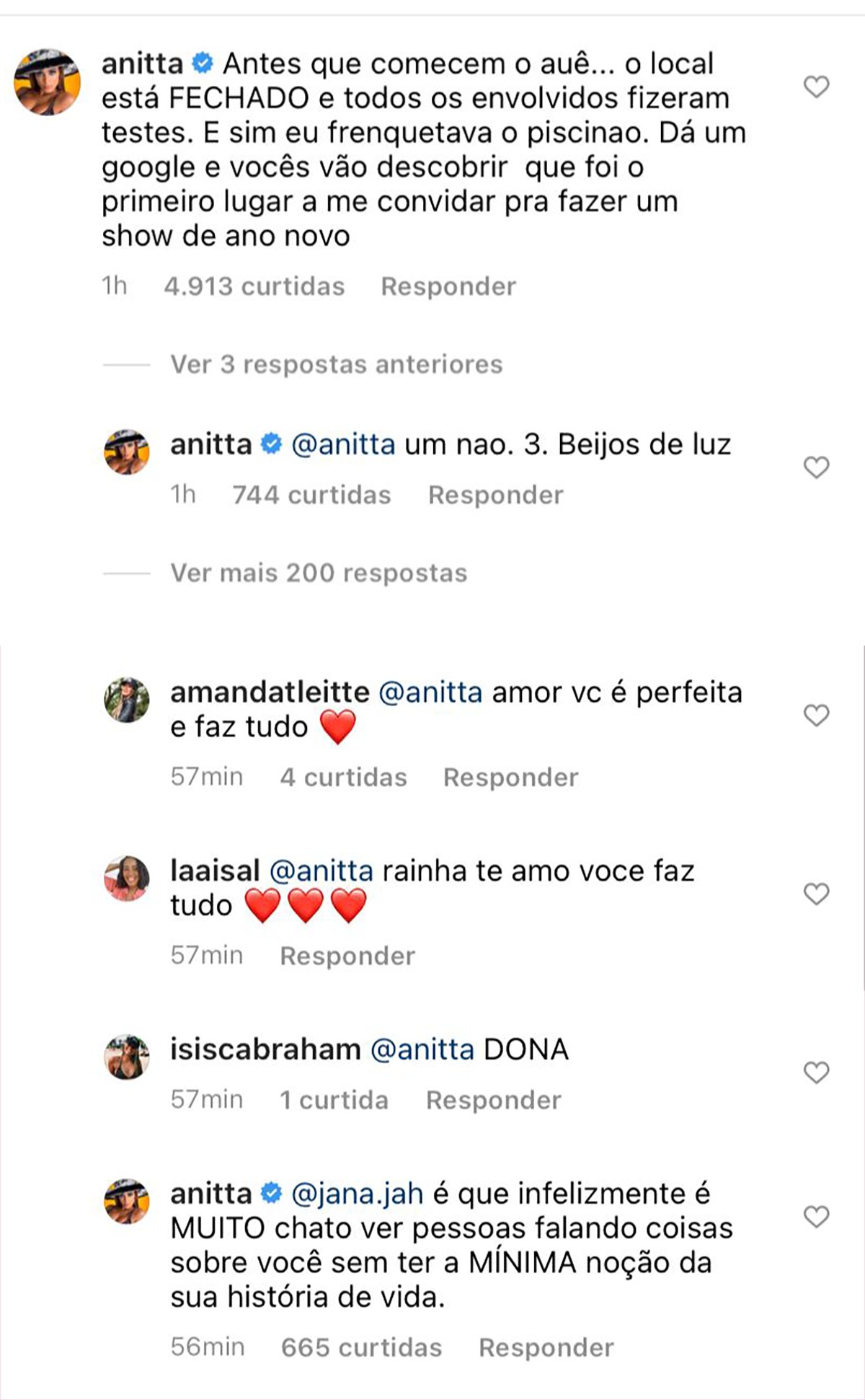 Anitta rebate críticas  (Foto: Reprodução/ twitter)