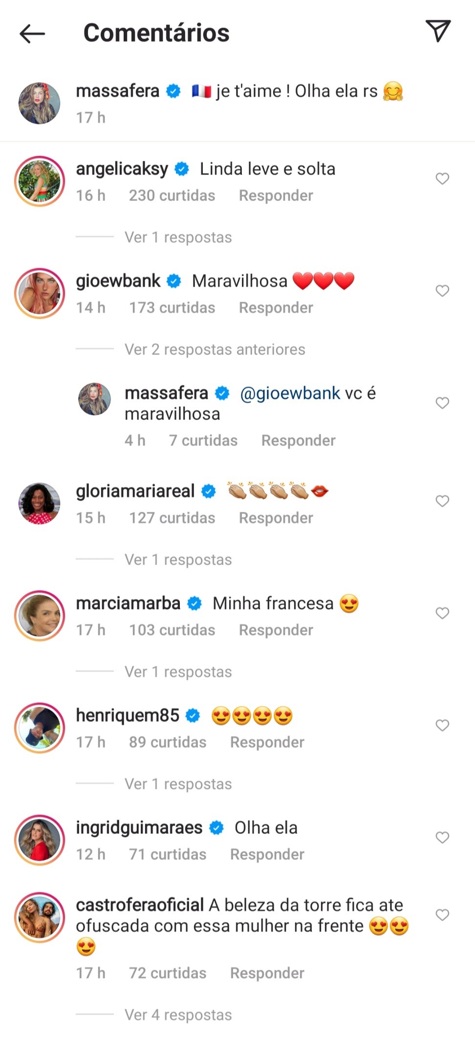 Famosas elogiam Grazi Massafera  (Foto: Reprodução / Instagram )