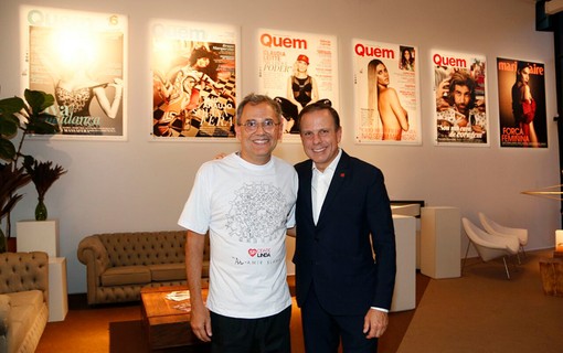 Paulo Borges e o prefeito de São Paulo, João Doria no Lounge da QUEM/ Marie Claire