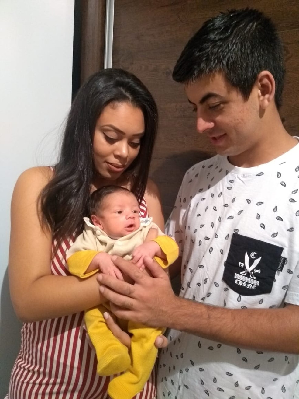 Brenda e Kaique são pais do Macaulay Culkin — Foto: Brenda Pires/Arquivo Pessoal