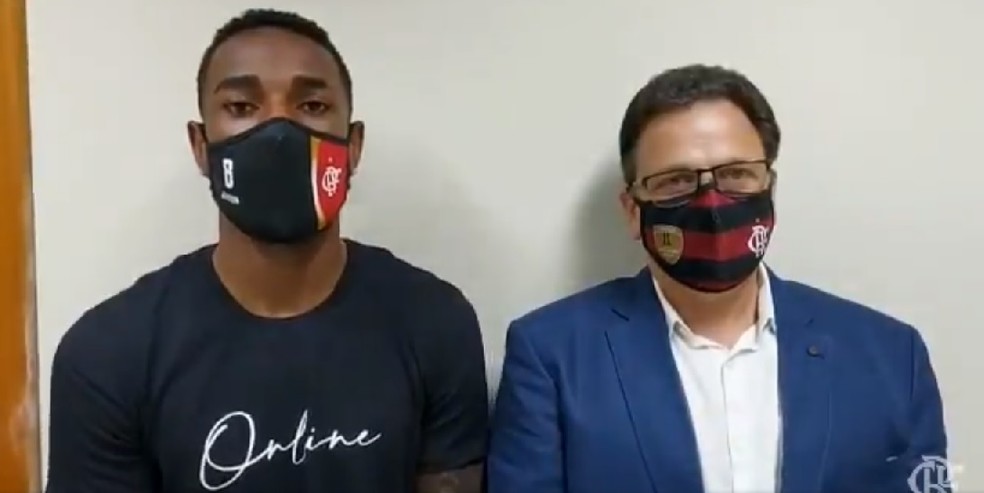 Gerson e Rodrigo Dunshee  &mdash; Foto: Reprodu&ccedil;&atilde;o/Twitter do Flamengo