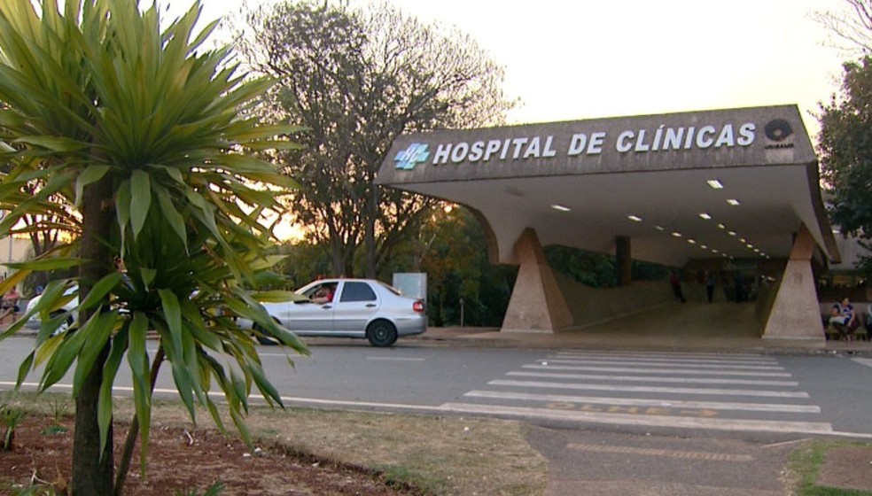 Hospital de Clínicas da Unicamp; suspeito foi preso no estacionamento (Foto: Reprodução / EPTV)