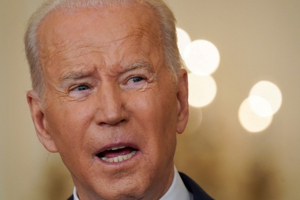 O presidente do EYA, Joe Biden — Foto: Kevin Lamarque / Reuters