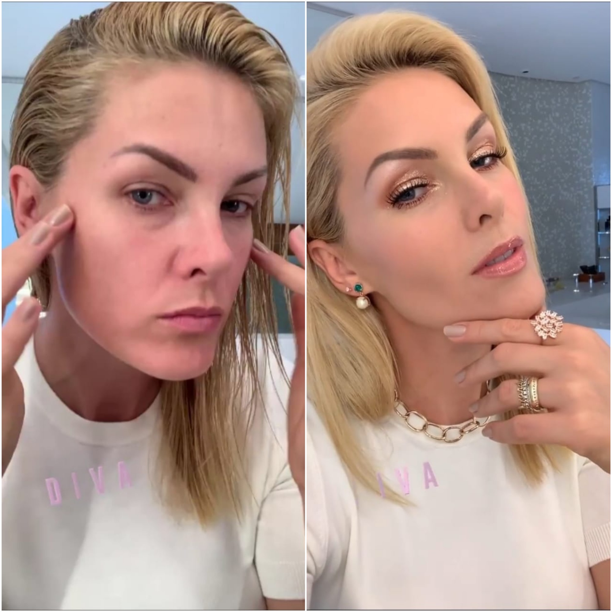 Ana Hickmann arrasa em tutorial rápido de maquiagem na web (Foto: Reprodução/Instagram)